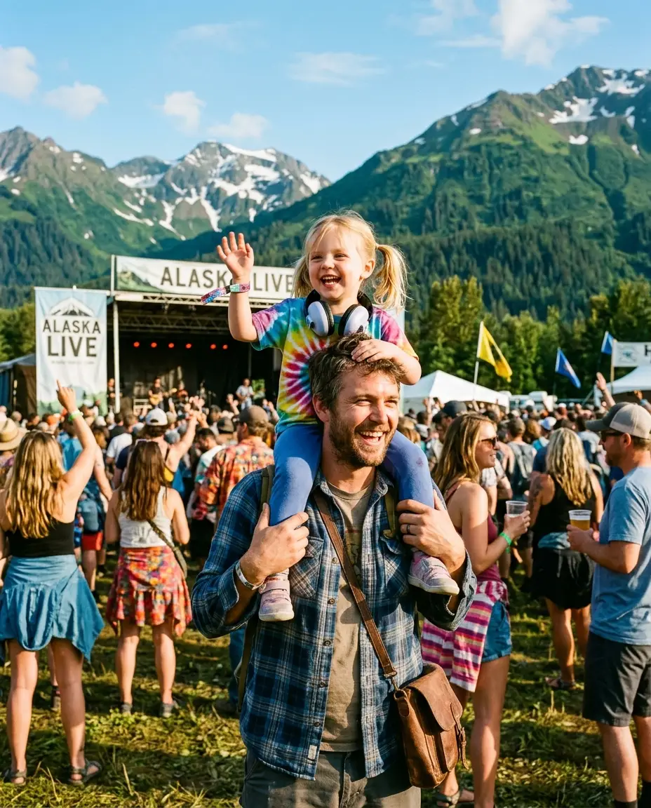 A child on a parent's shoulders